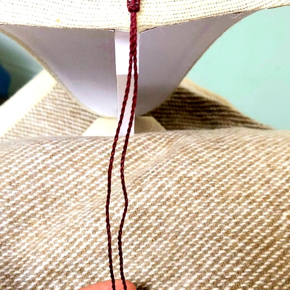 Handmade Macrame Jewelry Set, Maroon with Tiger's Eye Stone - Picture 9 of 12